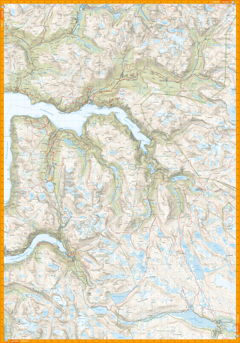 Turkart Tafjordfjella & Reinheimen 1:50 000