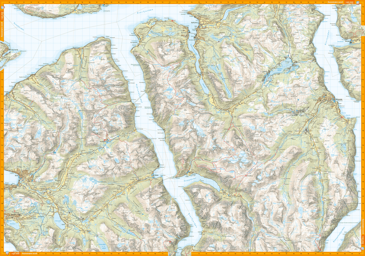 Turkart Sunnmøre 1:50.000