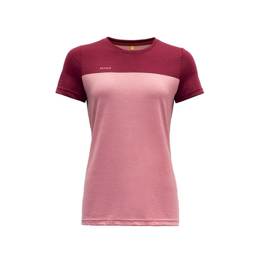 NORANG MERINO 150 TEE WMN FOXGLOVE/BEETROOT