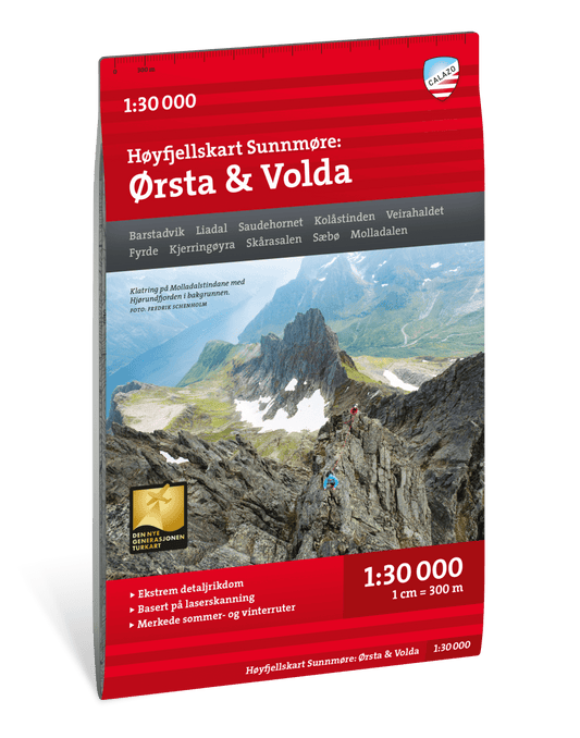 Høyfjellskart Sunnmøre: Ørsta & Volda 1:30.000
