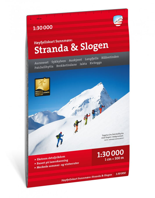 Høyfjellskart Sunnmøre: Stranda & Slogen 1:30.000