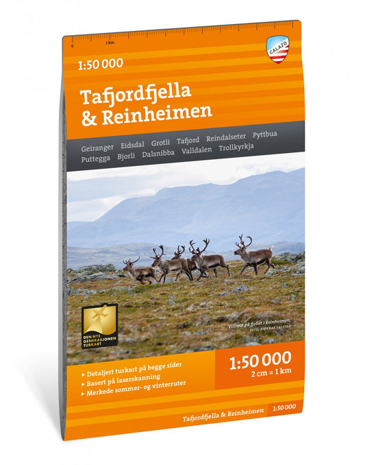Turkart Tafjordfjella & Reinheimen 1:50 000